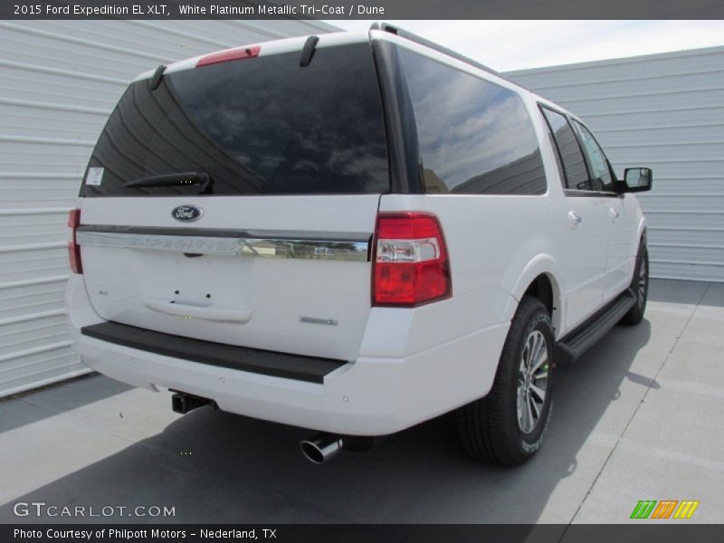 White Platinum Metallic Tri-Coat / Dune 2015 Ford Expedition EL XLT