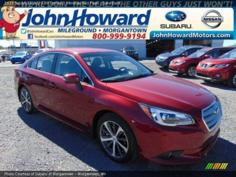 Venetian Red Pearl / Slate Black 2015 Subaru Legacy 3.6R Limited