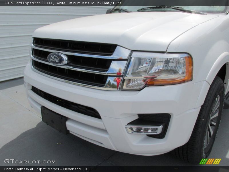 White Platinum Metallic Tri-Coat / Dune 2015 Ford Expedition EL XLT