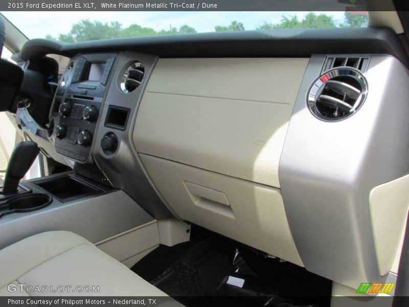 White Platinum Metallic Tri-Coat / Dune 2015 Ford Expedition EL XLT
