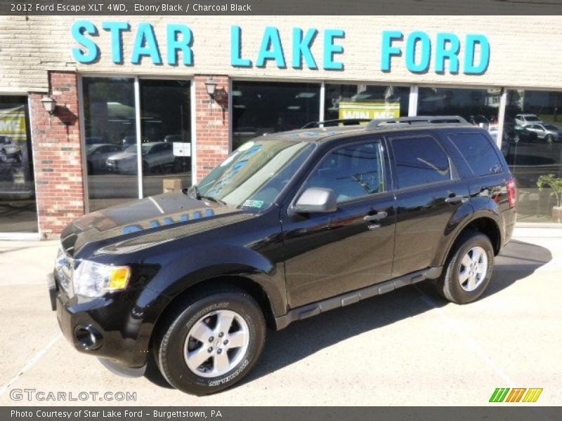 Ebony Black / Charcoal Black 2012 Ford Escape XLT 4WD