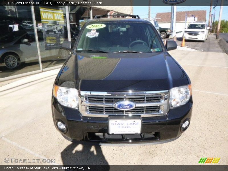 Ebony Black / Charcoal Black 2012 Ford Escape XLT 4WD