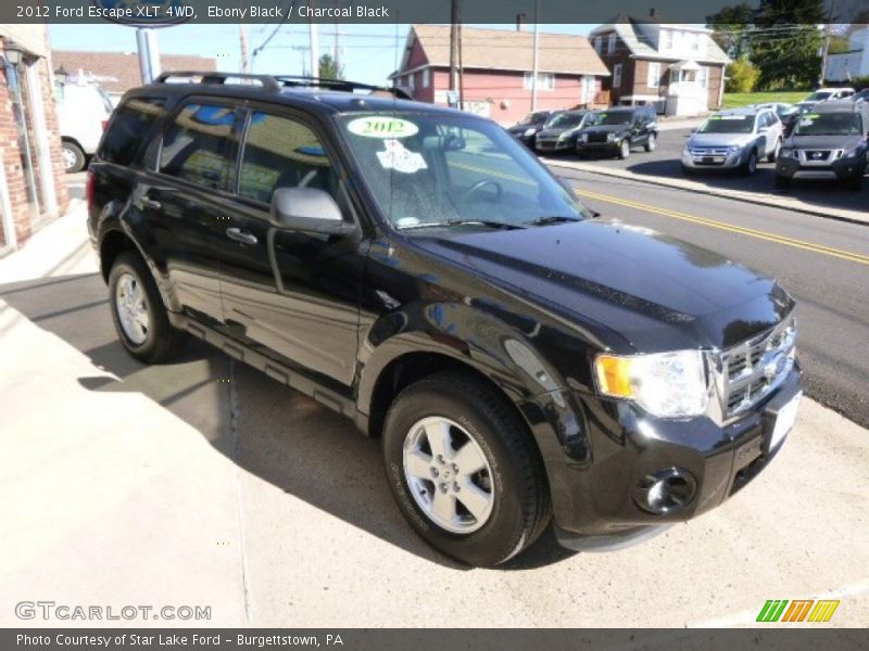 Ebony Black / Charcoal Black 2012 Ford Escape XLT 4WD