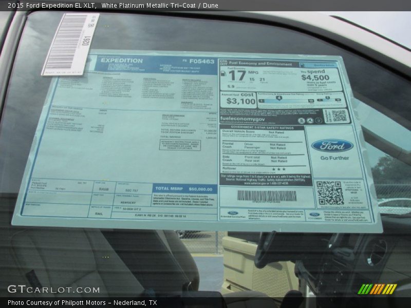  2015 Expedition EL XLT Window Sticker