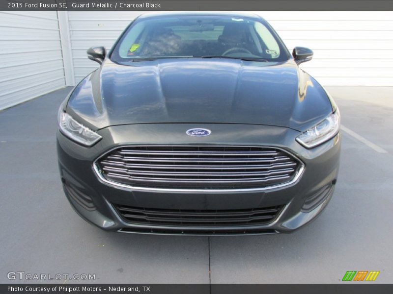 Guard Metallic / Charcoal Black 2015 Ford Fusion SE
