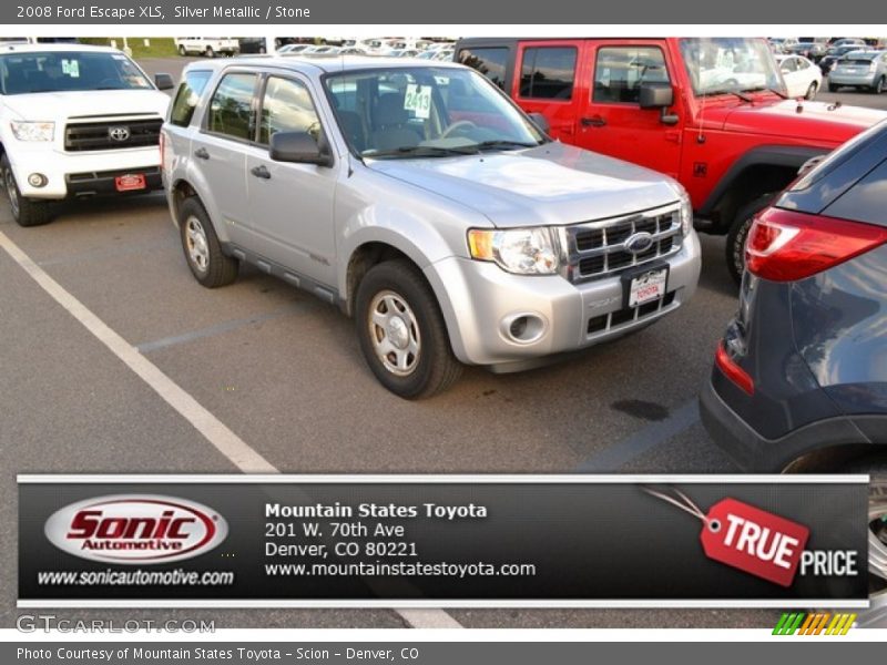 Silver Metallic / Stone 2008 Ford Escape XLS