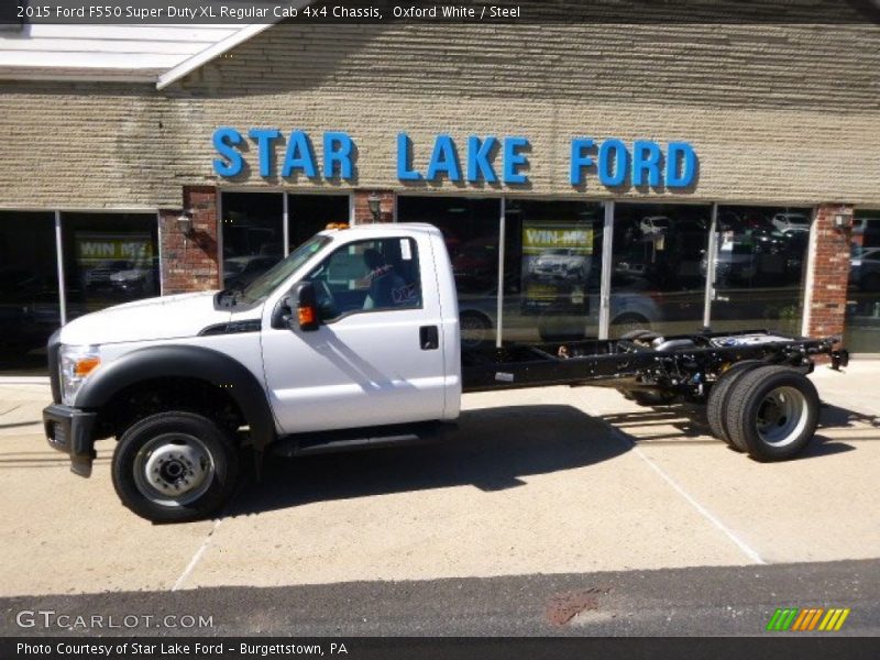 Oxford White / Steel 2015 Ford F550 Super Duty XL Regular Cab 4x4 Chassis