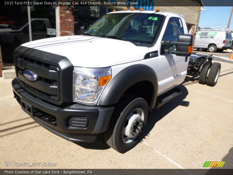 Oxford White / Steel 2015 Ford F550 Super Duty XL Regular Cab 4x4 Chassis