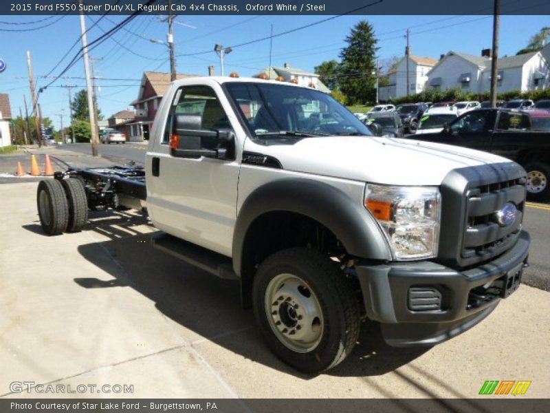 Oxford White / Steel 2015 Ford F550 Super Duty XL Regular Cab 4x4 Chassis