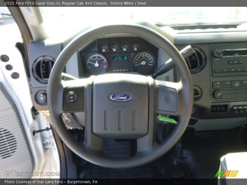 Oxford White / Steel 2015 Ford F550 Super Duty XL Regular Cab 4x4 Chassis