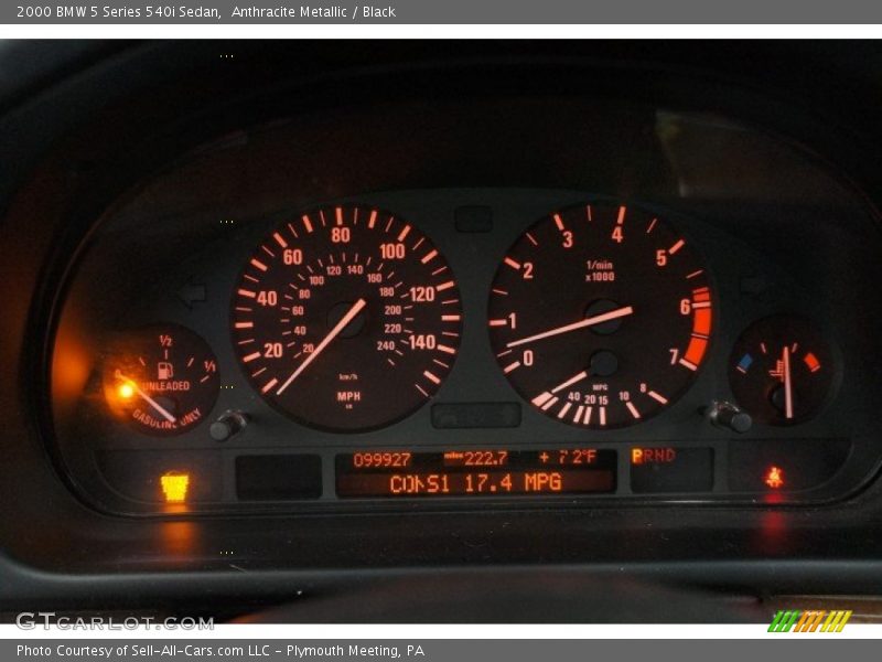 Anthracite Metallic / Black 2000 BMW 5 Series 540i Sedan