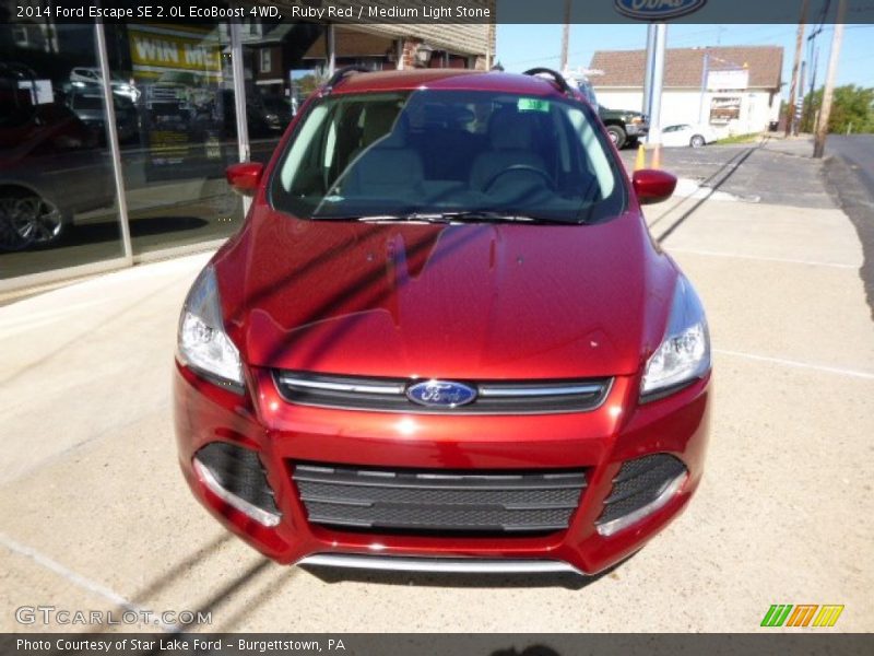 Ruby Red / Medium Light Stone 2014 Ford Escape SE 2.0L EcoBoost 4WD