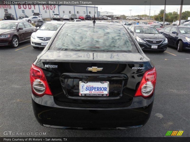 Black / Jet Black/Dark Titanium 2012 Chevrolet Sonic LS Sedan