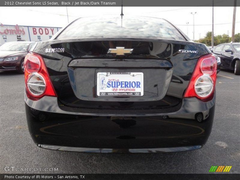 Black / Jet Black/Dark Titanium 2012 Chevrolet Sonic LS Sedan