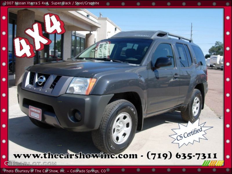 Super Black / Steel/Graphite 2007 Nissan Xterra S 4x4