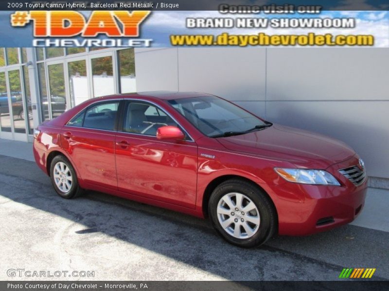 Barcelona Red Metallic / Bisque 2009 Toyota Camry Hybrid
