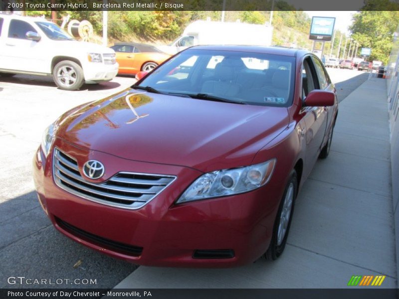 Barcelona Red Metallic / Bisque 2009 Toyota Camry Hybrid