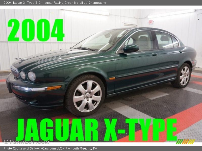 Jaguar Racing Green Metallic / Champagne 2004 Jaguar X-Type 3.0