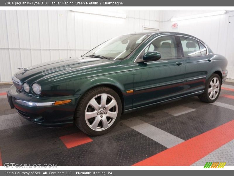 Jaguar Racing Green Metallic / Champagne 2004 Jaguar X-Type 3.0