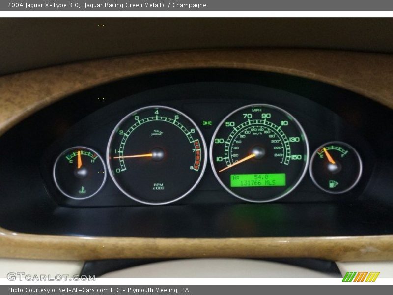 Jaguar Racing Green Metallic / Champagne 2004 Jaguar X-Type 3.0
