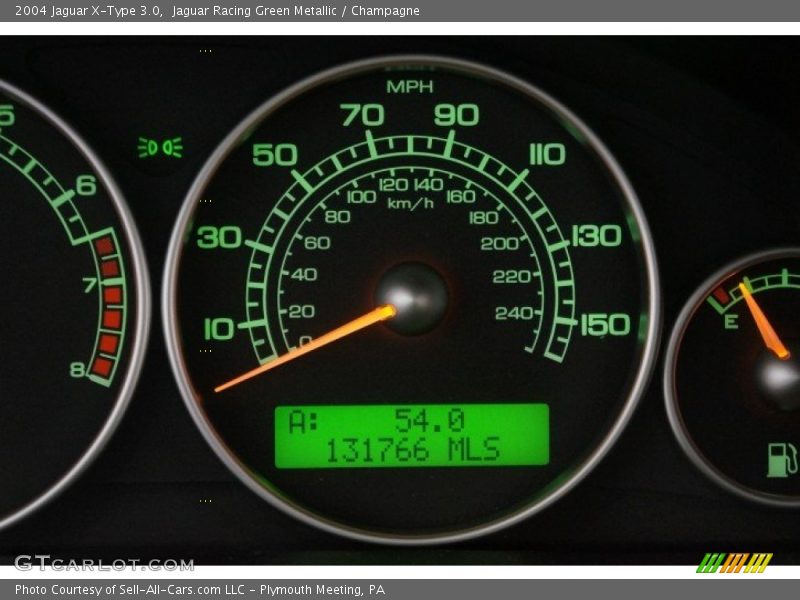 Jaguar Racing Green Metallic / Champagne 2004 Jaguar X-Type 3.0