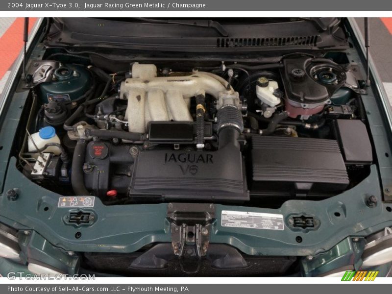 Jaguar Racing Green Metallic / Champagne 2004 Jaguar X-Type 3.0