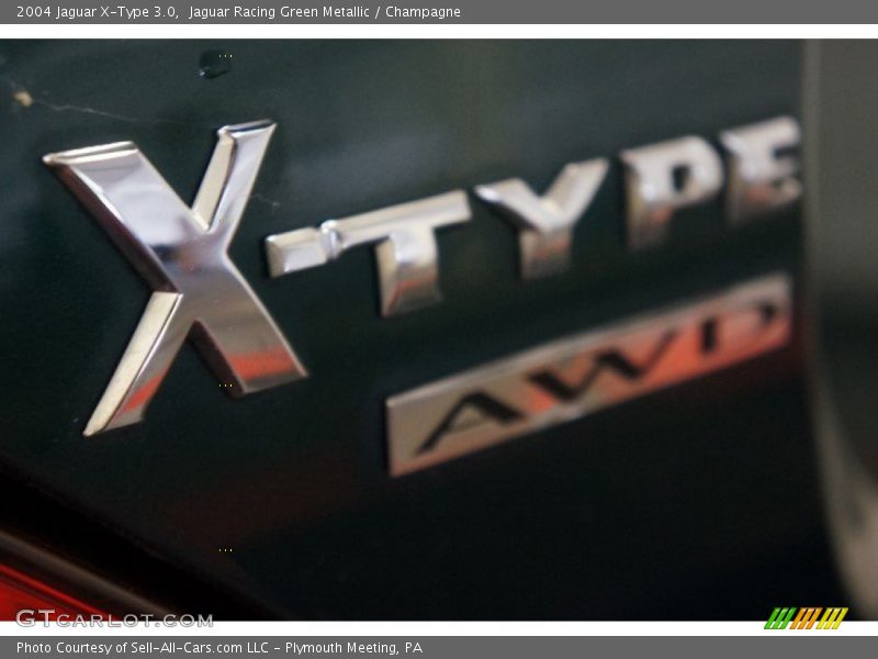 Jaguar Racing Green Metallic / Champagne 2004 Jaguar X-Type 3.0