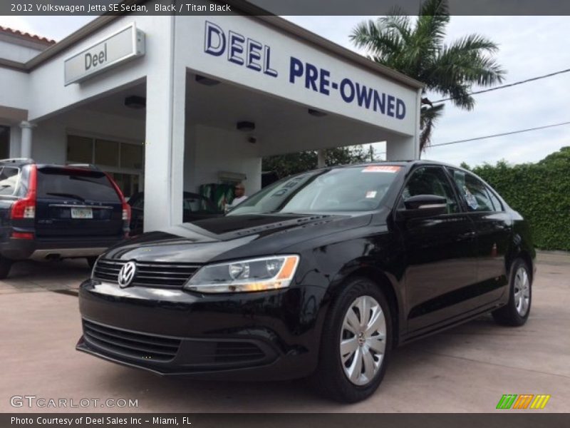 Black / Titan Black 2012 Volkswagen Jetta SE Sedan