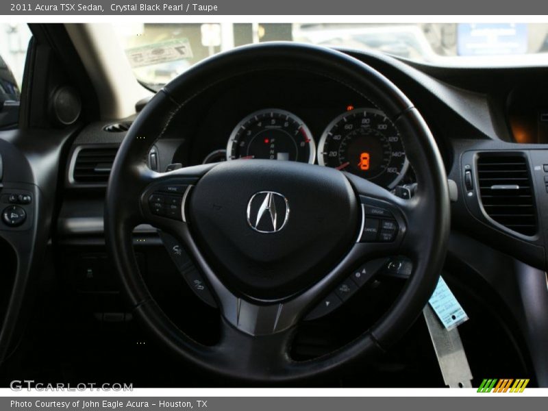 Crystal Black Pearl / Taupe 2011 Acura TSX Sedan