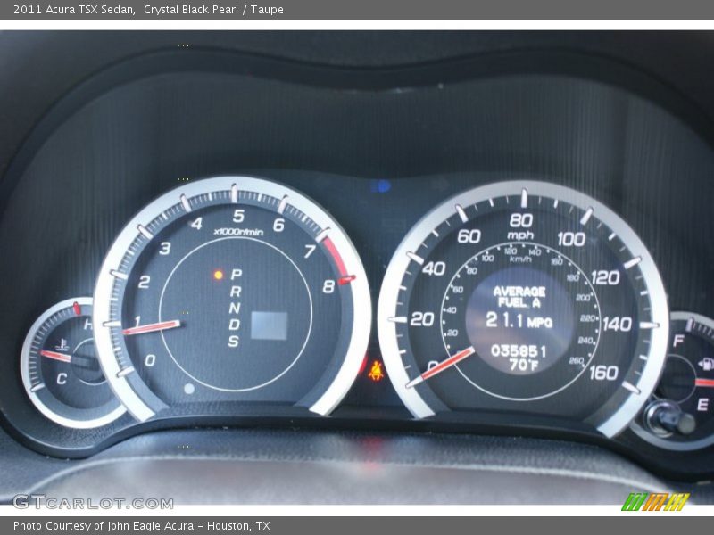 Crystal Black Pearl / Taupe 2011 Acura TSX Sedan