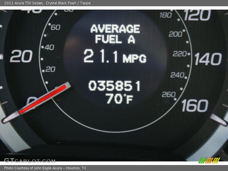 Crystal Black Pearl / Taupe 2011 Acura TSX Sedan