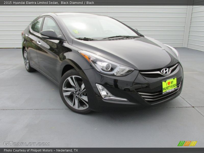 Black Diamond / Black 2015 Hyundai Elantra Limited Sedan