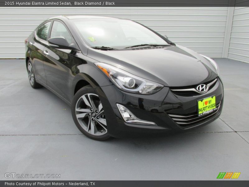 Black Diamond / Black 2015 Hyundai Elantra Limited Sedan