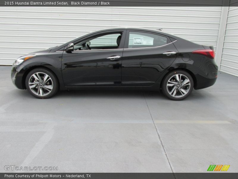 Black Diamond / Black 2015 Hyundai Elantra Limited Sedan