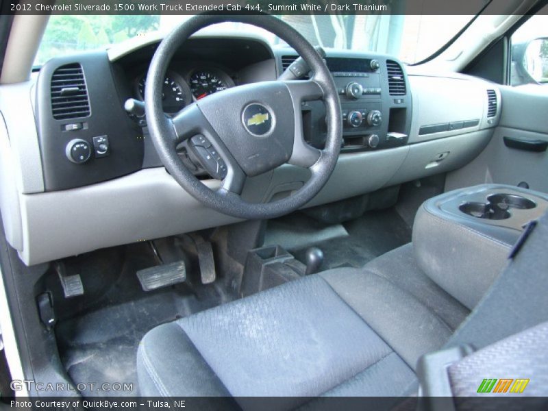 Summit White / Dark Titanium 2012 Chevrolet Silverado 1500 Work Truck Extended Cab 4x4