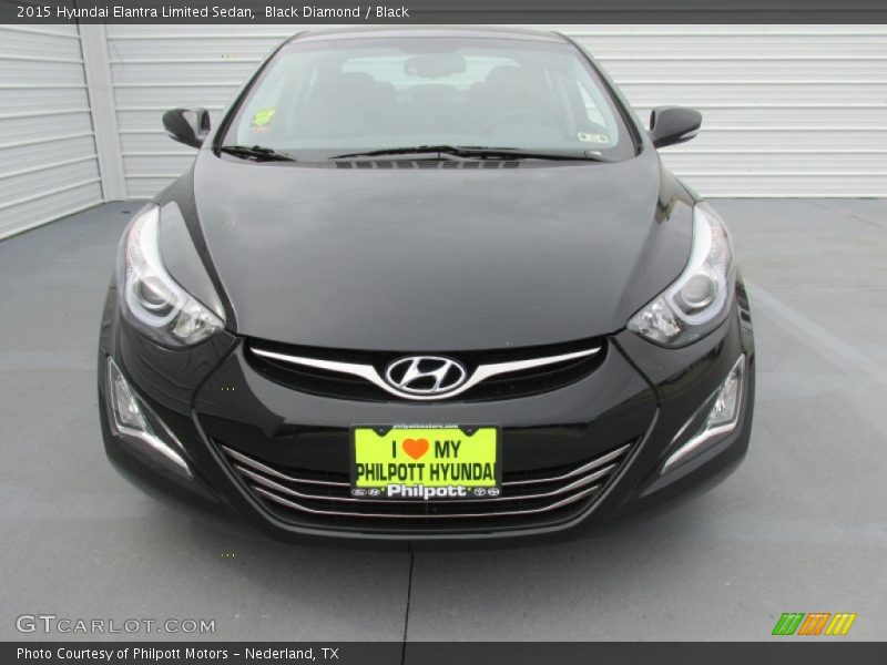 Black Diamond / Black 2015 Hyundai Elantra Limited Sedan