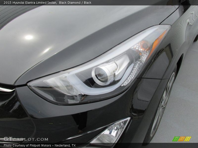 Black Diamond / Black 2015 Hyundai Elantra Limited Sedan