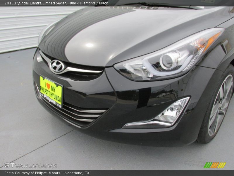 Black Diamond / Black 2015 Hyundai Elantra Limited Sedan