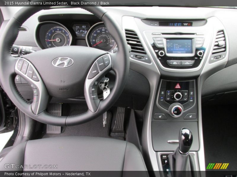 Black Diamond / Black 2015 Hyundai Elantra Limited Sedan