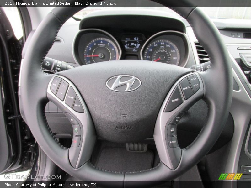 Black Diamond / Black 2015 Hyundai Elantra Limited Sedan
