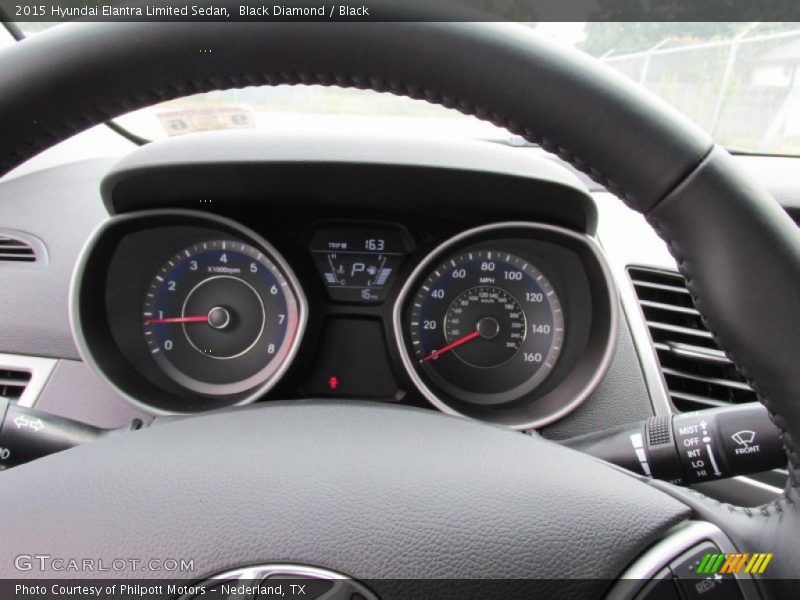 Black Diamond / Black 2015 Hyundai Elantra Limited Sedan
