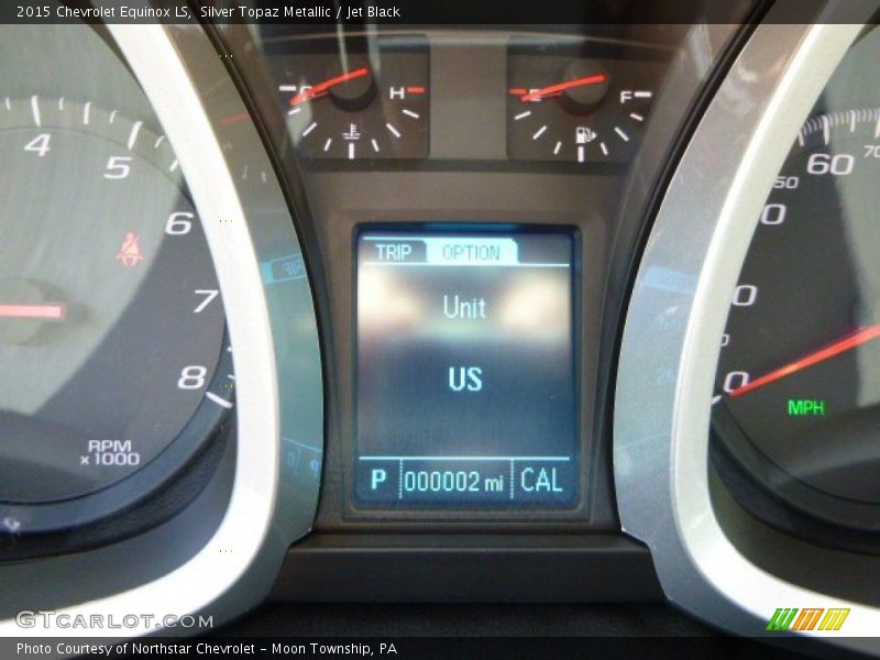 Silver Topaz Metallic / Jet Black 2015 Chevrolet Equinox LS
