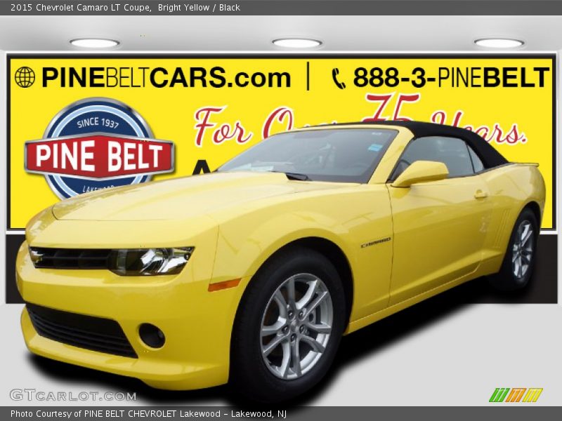 Bright Yellow / Black 2015 Chevrolet Camaro LT Coupe