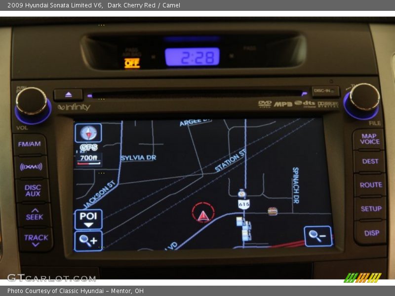 Dark Cherry Red / Camel 2009 Hyundai Sonata Limited V6