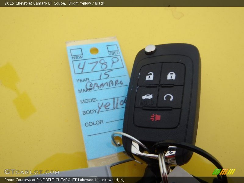 Bright Yellow / Black 2015 Chevrolet Camaro LT Coupe