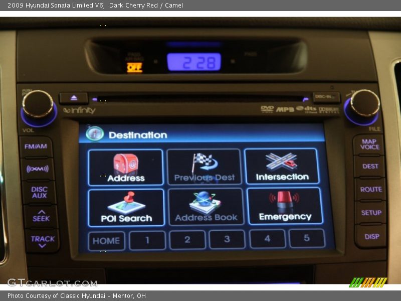 Dark Cherry Red / Camel 2009 Hyundai Sonata Limited V6
