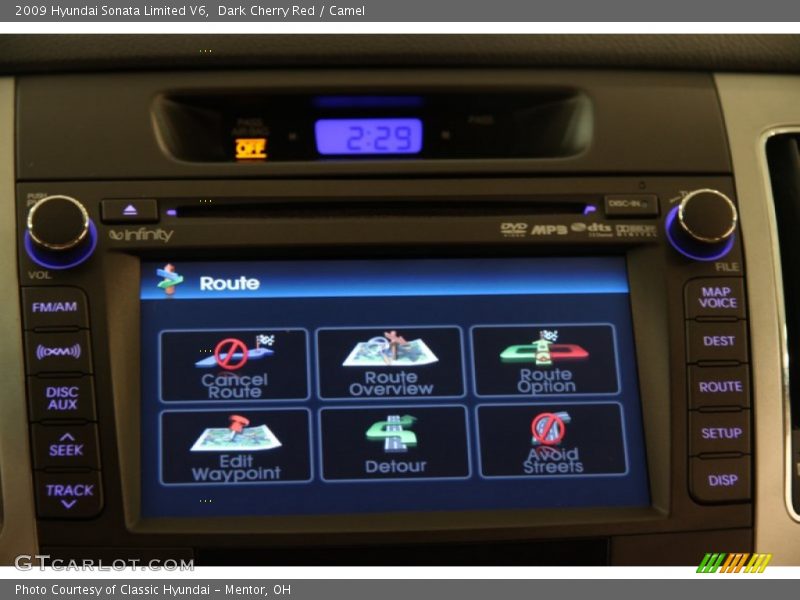 Dark Cherry Red / Camel 2009 Hyundai Sonata Limited V6