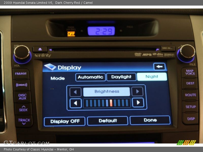 Dark Cherry Red / Camel 2009 Hyundai Sonata Limited V6