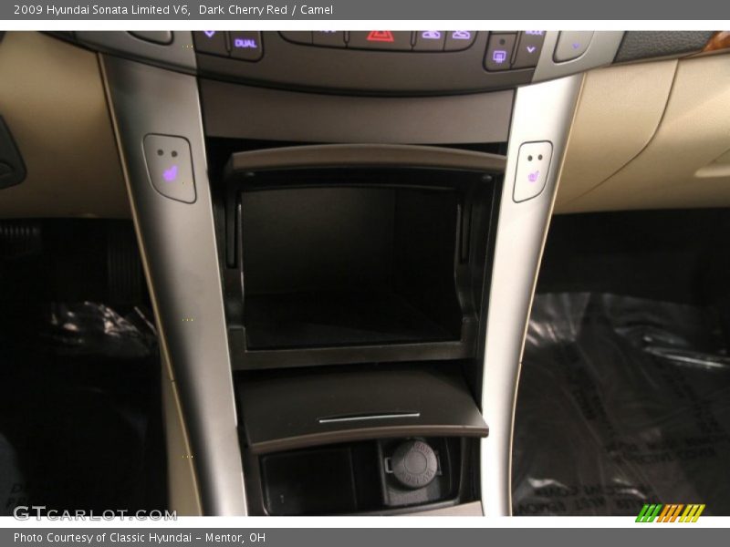 Dark Cherry Red / Camel 2009 Hyundai Sonata Limited V6