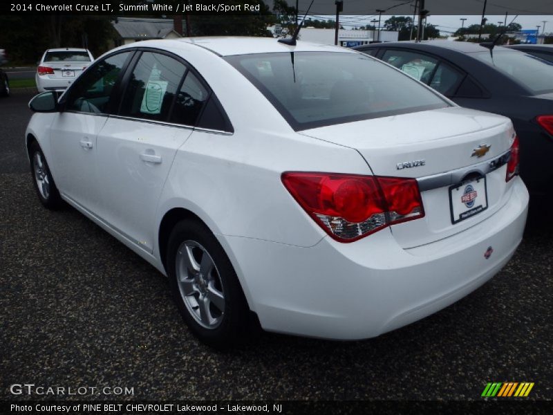 Summit White / Jet Black/Sport Red 2014 Chevrolet Cruze LT